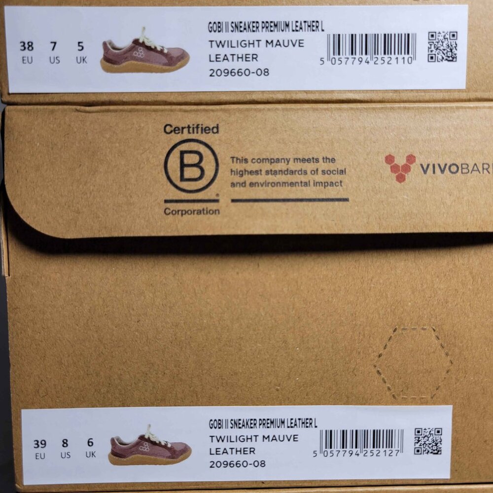 Vivobarefoot Womens Gobi II Premium Leather Sneaker in Twilight Mauve - Picture 5 of 14